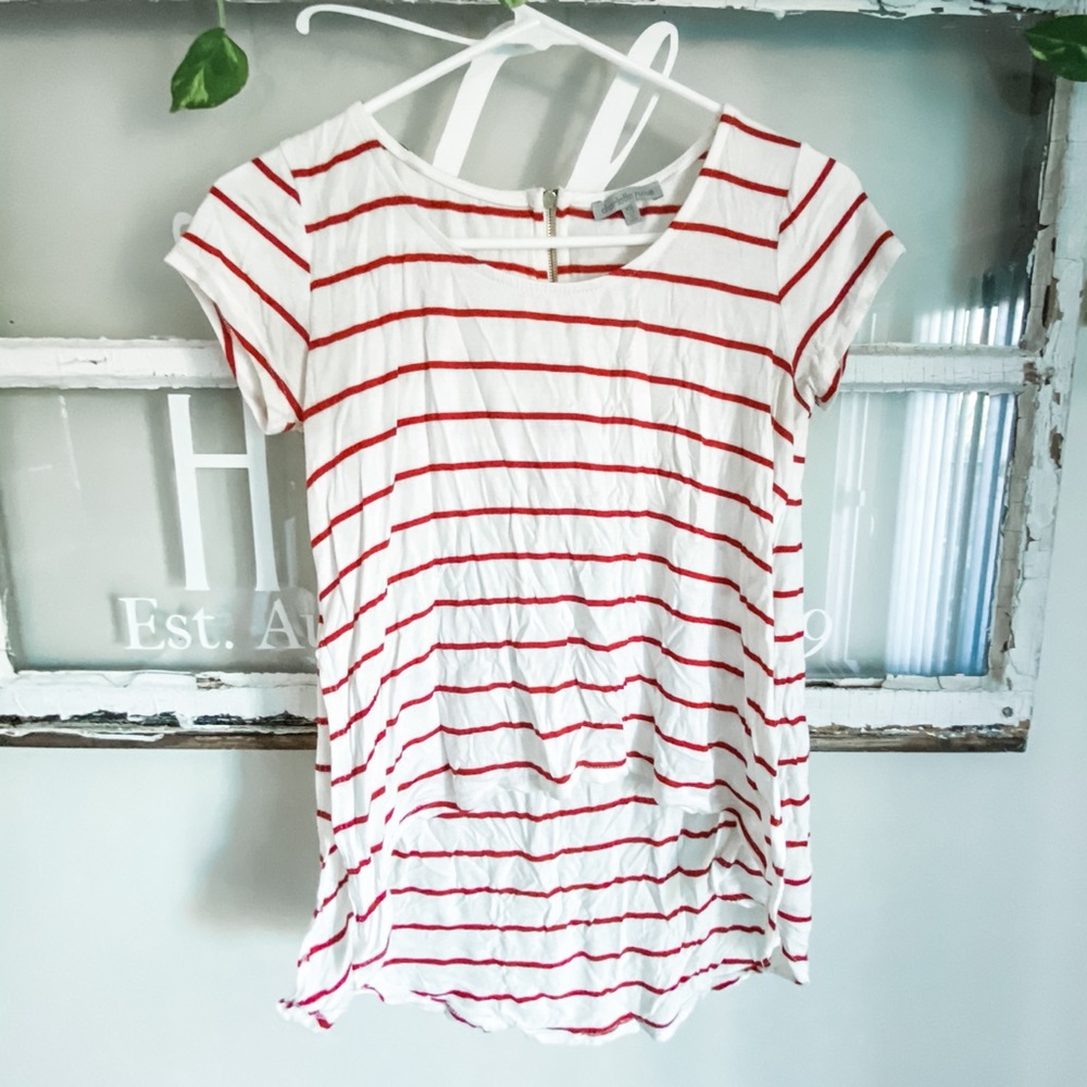 High Low Striped Top